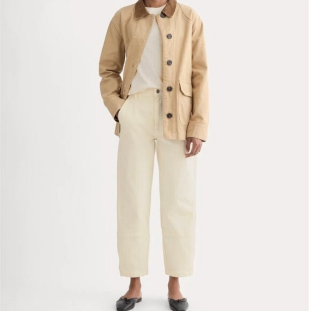 Everlane Utility Barrel Pant Ivory Cream White Size 0